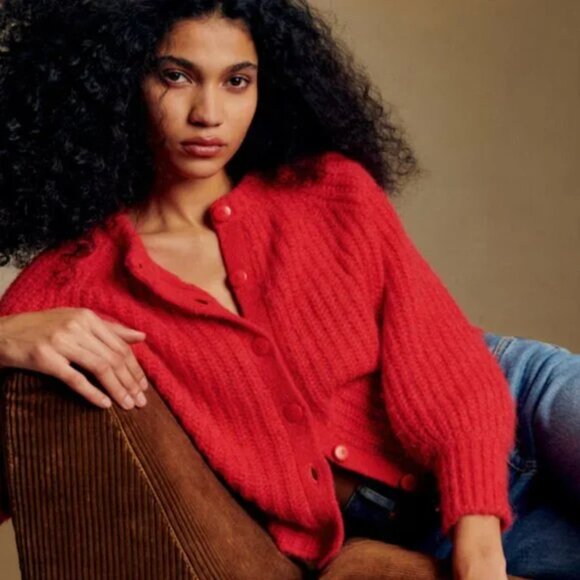 Sézane Emile Cardigan in Red Size S - Picture 6 of 6